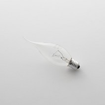 일광 불꽃촛대구 25w 40w 60w (10개묶음) 백열전구 장식전구 E14 E17, E14-투명40w