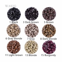 200 개 500 개/갑 5.0 미리메터 실리콘 줄 마이크로 링크 링 비즈 헤어, 09 1 Black 500pcs