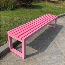 핑크 등받이 없는 공원 벤치 컬러 의자 테라스 마당 조경 정원 2m, 03 핑크 1.5mx40cmx45cm