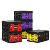 로티홈시스 스마트 수납정리함 리빙 폴딩 박스 덮개 SET 60L W-002, 퍼플