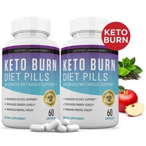 남성과 여성 모두에게 적합한 Keto Burn 다이어트 사과식초 GoBHB 외생 케톤 고급 케토제닉 케토시스 지원보조제 60정x2병, 2개
