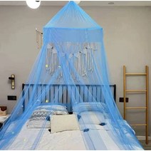 돔텐트야외 캠핑 모기 캐노피 그물 낚시 구충제 정원 곤충 텐트 침실 수면 보호, 04 파란