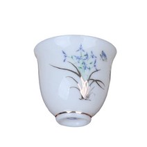 SY-22 백자 나비꽃 찻잔 다기잔