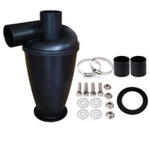 집진기 목공 소형 플랜지 베이스가 있는 먼지 사이클론 수집기 DIY 터보차저 산업용 추출기 캐니스터, 02 Black