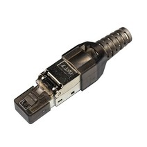 CAT7 커넥터 도구가없는 방패 수정 헤드 RJ45 CAT 7 종단 플러그, 검은색