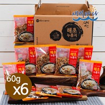 HACCP인증 식사대용 간편식 해초누룽지 60g x 6봉 SENU606, 단품