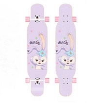 롱보드 스케이트보드 플래시 휠 입문용 핑크 퍼플, 01.단면 A스타일 세트