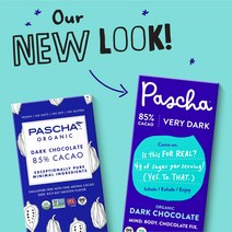 Pascha 유기농 다크 초콜릿 바 85% 카카오 UTZ 글루텐 프리 및 GMO 프리 79.9g(2.8온스) (10팩)