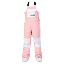 여성용 스노우 슈트 착용 전체 바지 10k 방수 스키 스트랩 rompers 스노우 보드 의류 벨트 바지 야외 겨울 bibs, 그림 턱받이, XL, 그림 턱받이