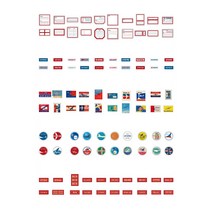 항공 비행기 편지 일러스트 빈티지 다꾸 라벨 레트로 데코 스티커 다이어리 꾸미기, 08 : 메일