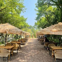 스토어91 2.7m 특대형 밀짚 파라솔 라탄 지푸라기 볏짚 동남아 카페 하와이, 브라운