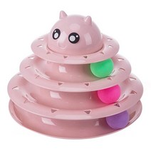고양이 냥냥이 캣타워 DIY 종이 원목 공간박스 책장 커스텀Feeko 대화 형 타워 고양이 장난감 턴테이블 롤, 02 Pink
