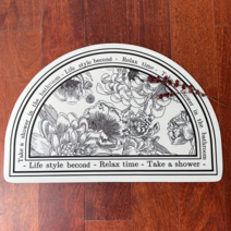 1개입 Becond 빨아쓰는 규조토 발매트 미끄럼방지 주방 욕실 화장실 모넷 발매트, 하프