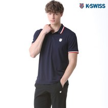 케이스위스 [케이스위스(K-SWISS)] 사이드 배색 버튼 카라 티셔츠