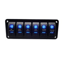 캠핑카부품 카라반장비 자동차 해양 캐러밴 라이트 보트 로커 스위치 컨트롤 패널 갱 인테리어 부품, WHITE