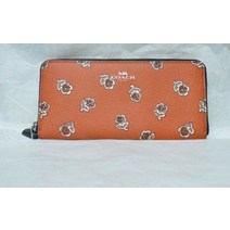 COACH Watermelon Sienna Rose Slim Zip Around Wallet F 56717