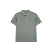 CORNELIANI 꼬르넬리아니 소프트그린 솔리드 컴팩트 피케 코튼 2버튼 KARA 카라넥 반팔 티셔츠 CS6TSHS04 - 그린