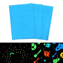 파랑색 야광 종이 스티커 축광 시트지 DIY 다이어리 꾸미기 다꾸