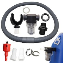 PVC배관 부속 피팅 자재 레인 배럴 다이버터 및 부품 키트 PVC 물통 마개 3/4 볼 가든 수도꼭지 어댑터 다운스파우트 시스템 FSG