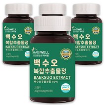 하비웰 국내산 백수오 복합추출물정 600mg X 60정, 4통, 4개
