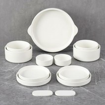 블룸엣홈 코튼 2인 식기홈세트 13P (그린+크림), 단일옵션, 상세페이지 참조