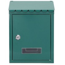 스탠드 우체통 주택 대형 벽걸이 우편함 금속 방수 녹 방지 신문 사서함 벽 포스트 박스125330, Green