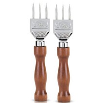 나무파쇄기 단단한 나무 손잡이 가진 2X 얼음 튼튼한 Chipper 칵테일 바텐더위한 3 갈래 쇄석기, 01 브라운