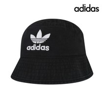 [아디다스] 모자 아디컬러 클래식 스톤워시드 버킷햇 블랙 IC0009, 색:IC0009 / 옵션:54