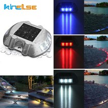 태양광경광등 태양광 LED 데크 조명 산책로 진입로 통로 도크 도로 조명 마커 보안 램프 IP65 야외 마당 정원 계단 고정 장치, Yellow