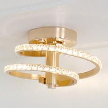 빛이야기 LED 젠느 크리스탈 직부등 센서등 20W LED현관등 현관조명 현관센서등 복도등 베란다등 베란다조명 드레스룸등 LED센서등 현관등, 골드