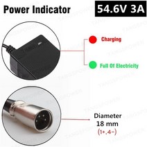 전기자전거충전기 TANGSPOWER 리튬 배터리 충전기 54.6V 3A 전기 자전거 13S 48V 이온 팩, 08 4-Pin XLR_02 EU