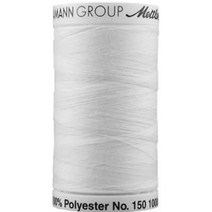 Mettler Bobbin Fil 자수 실 1094야드 화이트 미국직송