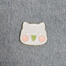 BC522 하트 핑키 고양이 뱃지 배지 브로치