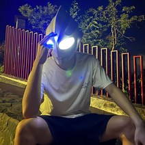할로윈 할로윈가면 할로윈의상 복 남자 선물 다크롭스 세로 마스크 헬멧 디가 발광 이쁜 363247363247, 60 디가 화이트 블루 3등 배터리