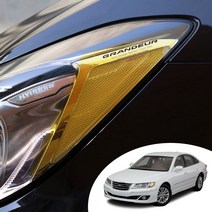 어른킹 더럭셔리 그랜져 헤드라이트 사이드 리플렉터 트랜스 포인트 컬러 필름 로고 데칼 스티커, 더럭셔리 그랜져-그린(로고타입)