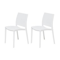 동방 마야체어 2P 플라스틱의자, 화이트, 2개