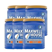 맥스웰 미디엄 오리지널 로스트 그라운드 커피 42.5oz Maxwell House Medium Roast Original Roast Ground Coffee, 6팩