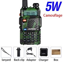 밴드 양방향 라디오 Baofeng UV 5R 워키 토키 128CH VHF UHF FM 복스 햄 CB 라디오 야외 인터폰 무선 워키 토키, CHINA_5W Cam With Box | EURO