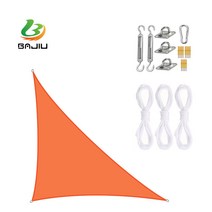BAJIU 타프스크린 삼각형 홀리데이타프 그늘막 옥스퍼드 타프 액세서리 세트, 귤색, 4*4*5.7m