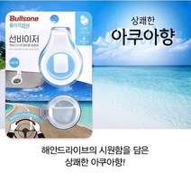 불스원 폴라프레쉬 선바이저 햇빛가리개 클립형 방향제 상쾌한 아쿠아향 본품 + 리필 구성, 2개