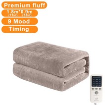 온열 이불 전기무플담요 electric blanket 220 V 110V 이중 제어 두꺼운 히터 전기 담요 겨울 바디 워머, 03 B-0.9x1.8m Grey