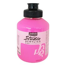 [알파] [뻬베오]스튜디오 아크릴물감 500ml 형광 (색상 선택), 색상:[6472030]372 / FluorescnetYellow