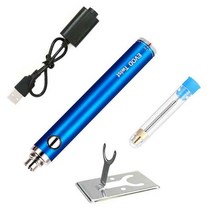 무선 충전식 납땜 미니 배터리 인두 키트 USB, 02 Blue