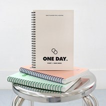 가계부 하루 하루 지출내역 메모 6개월 다이어리, 2개, 핑크