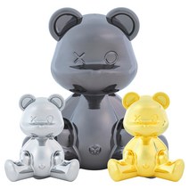 카리보 허그베어 차량용방향제, 크롬 골드(Chrome gold), 베이비 파우더(Baby powder)