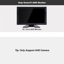 GreenYi 10 인치 AHD 모니터 4CH 녹화 DVR IPS 터치 스크린 1080P 자동차 후방 카메라 트럭 차량 지원 FM 미러링크소형책장 책꽂이 조립식책장, Only Monitor_64G TF Card