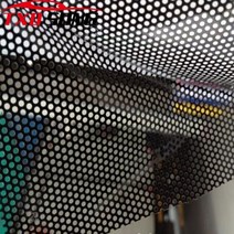 53cmx300cm 플라이 아이 천공 된 색조 메쉬 필름 블랙 편도 비전 자동차 스쿠터 오토바이 헤드 라이트 리어 라이트 데칼 스티커, 40CM X 107CM
