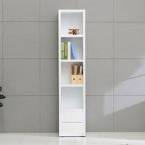 장인가구 프린스 400 5단 서랍형 책장, 화이트