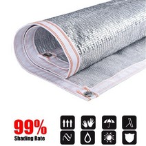 파고라 야외 정자 조립식 테라스55% ~ 99% 차광 야외 자외선 차단 알루미늄 호일 햇빛 가리개 그물 전망대, 03 99 Percent_19 3mx8m