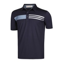 남성 국산 여름 골프웨어 스판 반팔 카라넥 티셔츠 NA-KAHG-882-네이비